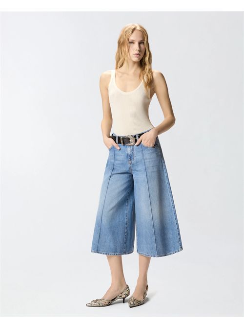 Bermuda wide leg in denim PINKO | 104646A32Q/PJD